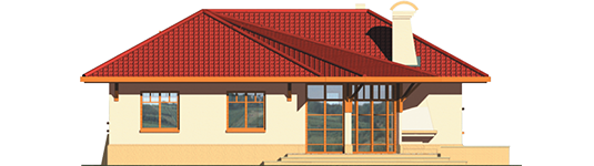 Victor G1 - Projekt domu Wiesia G1 - elewacja tylna