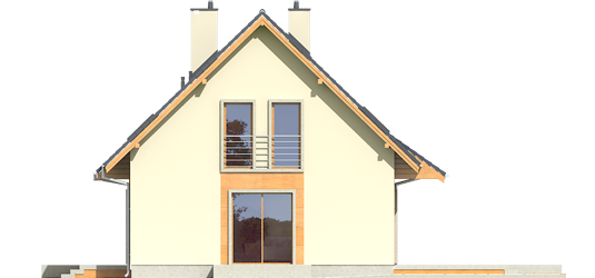 Adriana III A - Projekt domu Adriana III (wersja A) - elewacja lewa