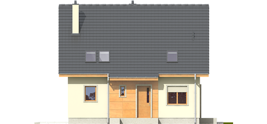 Adriana III A - Projekt domu Adriana III (wersja A) - elewacja frontowa