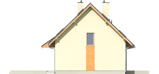 Adriana III A - Projekt domu Adriana III (wersja A) - elewacja prawa