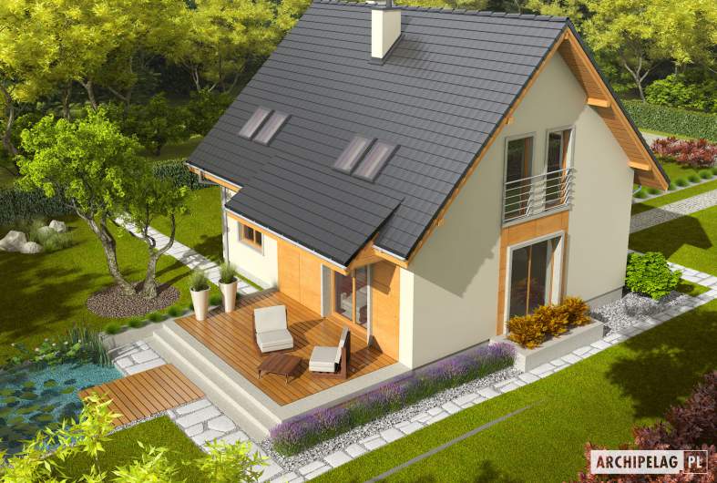 Projekt domu Adriana III (wersja A) - widok z góry