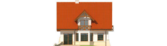 Kristine - Projekt domu jednorodzinnego Krystyna - elewacja tylna