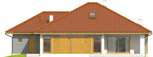 Flori III G1 - Projekt domu Flori III G1 - elewacja tylna