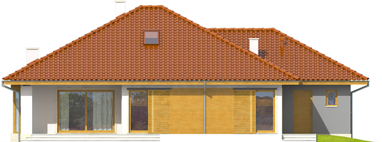 Flori III G1 - Projekt domu Flori III G1 - elewacja tylna