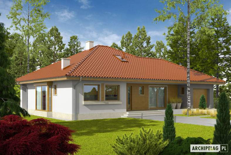 Projekt domu Flori III G1 - wizualizacja frontowa