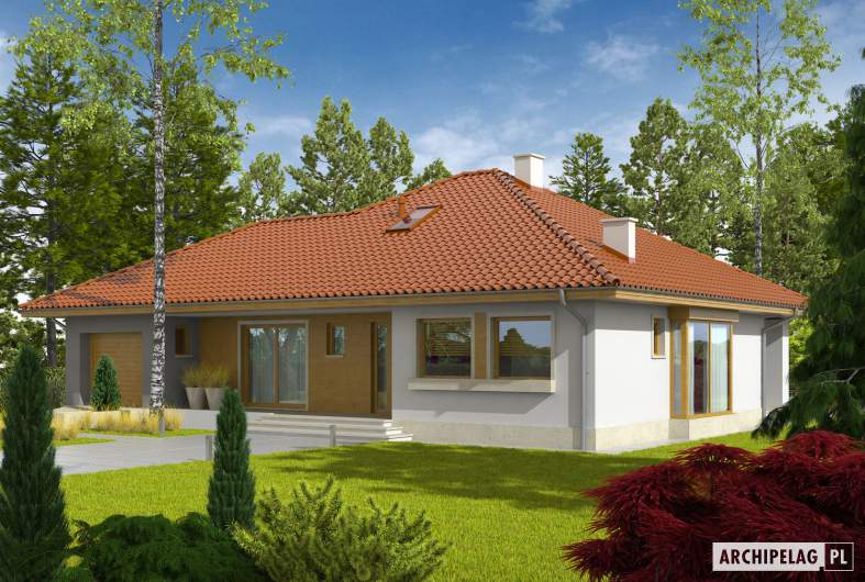 Projekt domu Flori III G1 - wizualizacja frontowa