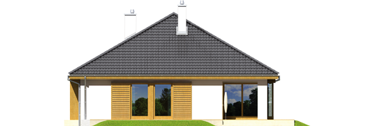 Glen - Projekty domów ARCHIPELAG - Glen - elewacja tylna