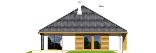 Glen - Projekty domów ARCHIPELAG - Glen - elewacja tylna