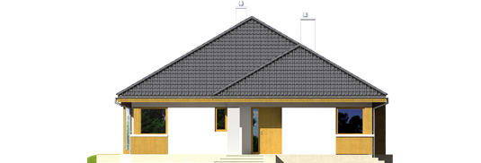 Glen - Projekty domów ARCHIPELAG - Glen - elewacja frontowa