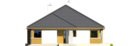 Glen - Projekty domów ARCHIPELAG - Glen - elewacja frontowa