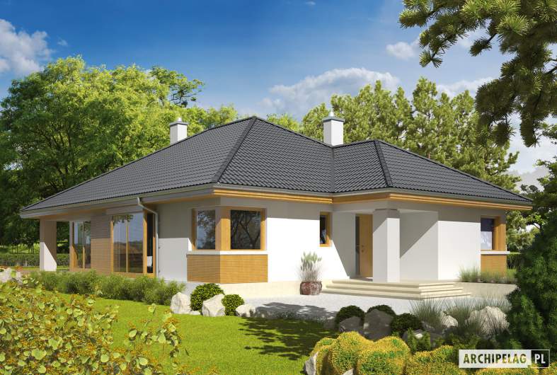 Projekt domu Glen - Projekty domów ARCHIPELAG - Glen - wizualizacja frontowa