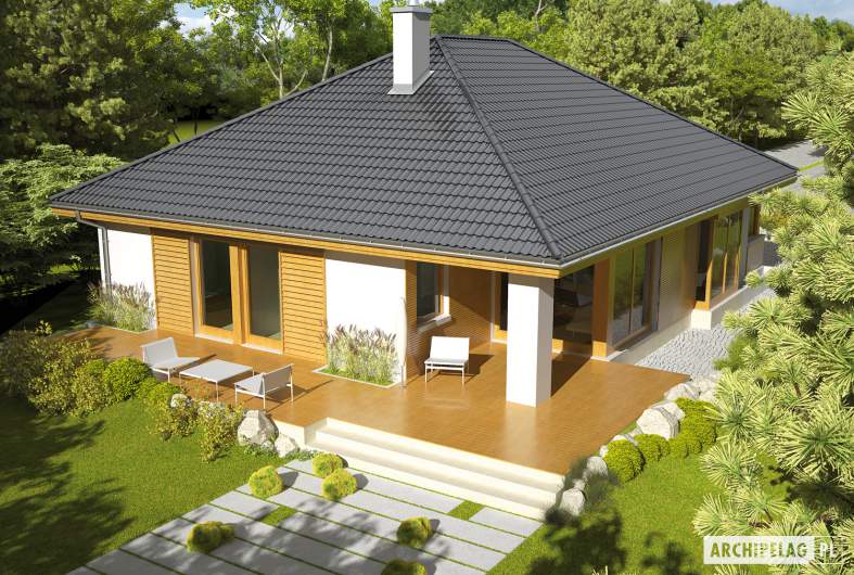 Projekt domu Glen - Projekty domów ARCHIPELAG - Glen - widok z góry