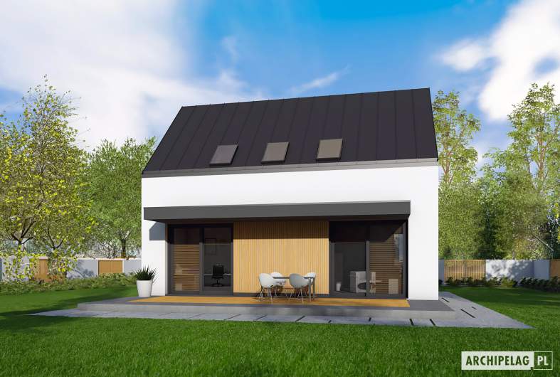 Projekt domu Mini 21 (wersja A) PLUS - Mini 21 (wersja A) PLUS - wizualizacja ogrodowa