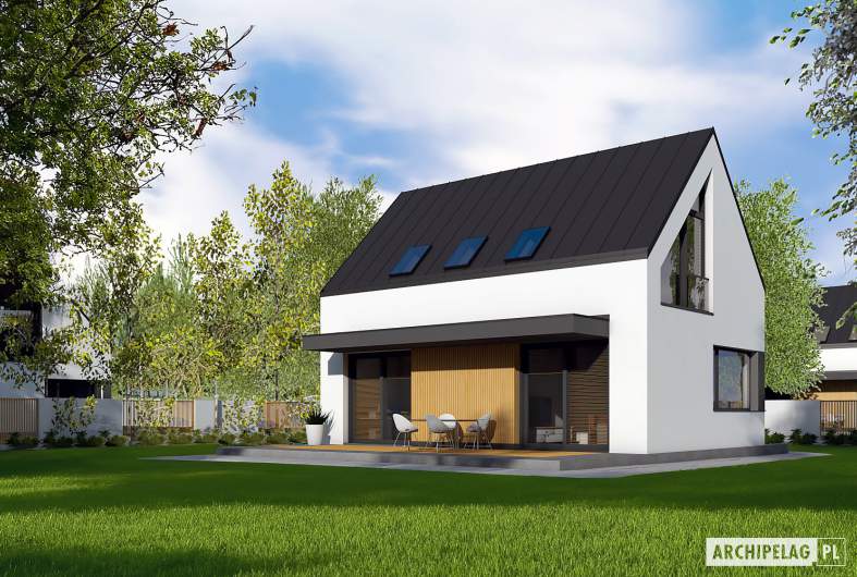 Projekt domu Mini 21 (wersja A) PLUS - Mini 21 (wersja A) PLUS - wizualizacja ogrodowa