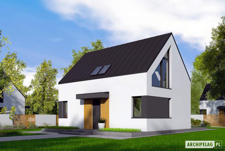 Projekt domu Mini 21 (wersja A) PLUS - Mini 21 (wersja A) PLUS - wizualizacja frontowa