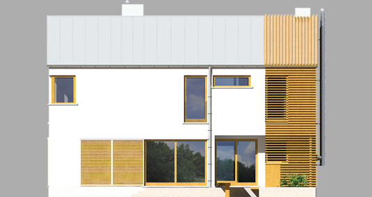 EX 1 - Projekt domu EX 1 - elewacja tylna