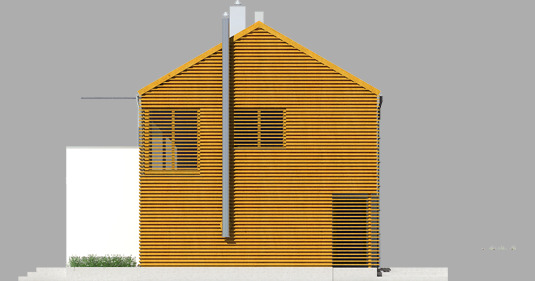 EX 1 - Projekt domu EX 1 - elewacja prawa