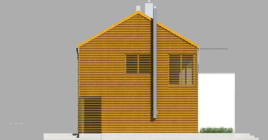 EX 1 - Projekt domu EX 1 - elewacja prawa