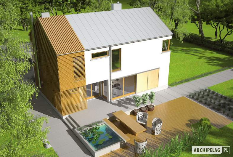 Projekt domu EX 1 - widok z góry