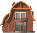 Karii G1 - Projekt domu Karii G1 - elewacja tylna