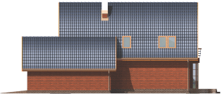 Karii G1 - Projekt domu Karii G1 - elewacja lewa