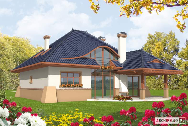 Projekt domu Klarysa G2 - wizualizacja ogrodowa