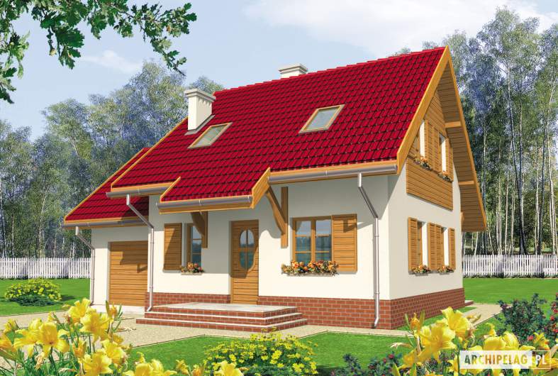 Projekt domu Raissa G1 - wizualizacja frontowa