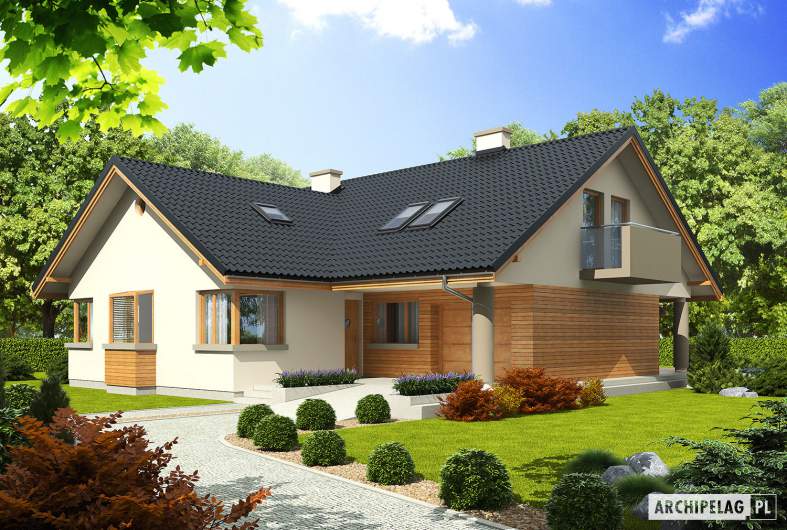 Projekt domu Malena G1 - wizualizacja frontowa