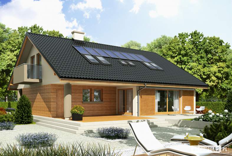 Projekt domu Malena G1 - wizualizacja ogrodowa