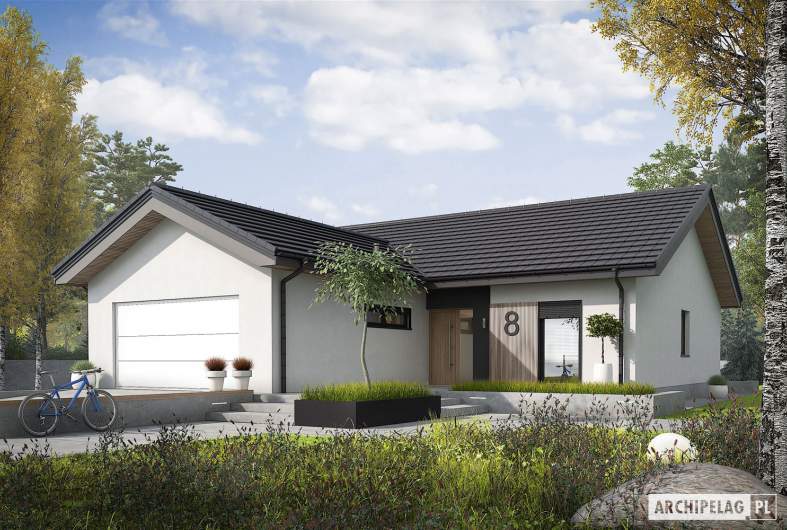 Projekt domu Simon IV G2 ENERGO PLUS - wizualizacja frontowa