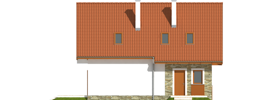 Anulla - Projekt domu Anulka - elewacja tylna