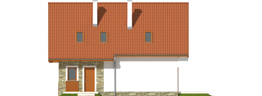 Anulla - Projekt domu Anulka - elewacja tylna