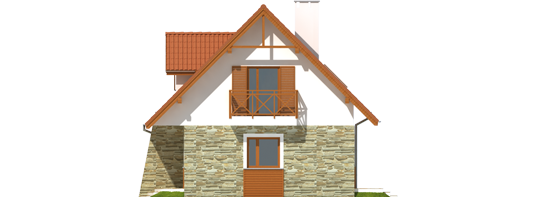 Anulla - Projekt domu Anulka - elewacja lewa