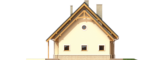 Oggy G1 - Projekt domu Olcia G1 - elewacja prawa