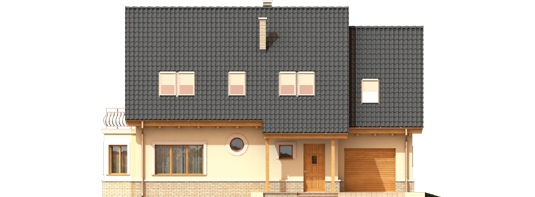 Oggy G1 - Projekt domu Olcia G1 - elewacja frontowa