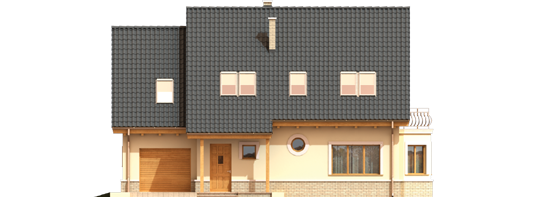 Oggy G1 - Projekt domu Olcia G1 - elewacja frontowa