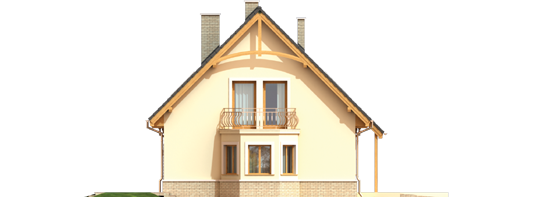 Oggy G1 - Projekt domu Olcia G1 - elewacja lewa