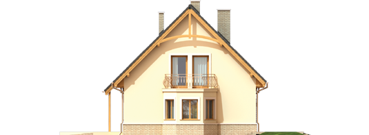 Oggy G1 - Projekt domu Olcia G1 - elewacja lewa