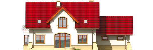 Gertruda G2 - Projekt domu Gertruda G2 - elewacja tylna