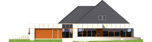 Projekt domu Pyramid G2 - elewacja tylna