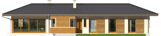 Bill II - Projekty domów ARCHIPELAG - Bil II (z wejściem od południa) - elewacja prawa
