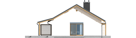 Kornel II ENERGO - Projekty domów ARCHIPELAG - Kornel II (z wiatą) ENERGO - elewacja lewa
