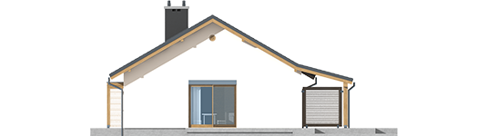 Kornel II ENERGO - Projekty domów ARCHIPELAG - Kornel II (z wiatą) ENERGO - elewacja lewa