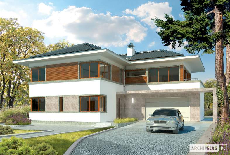 Projekt domu Leonardo G2 - wizualizacja frontowa