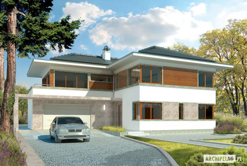 Projekt domu Leonardo G2 - wizualizacja frontowa