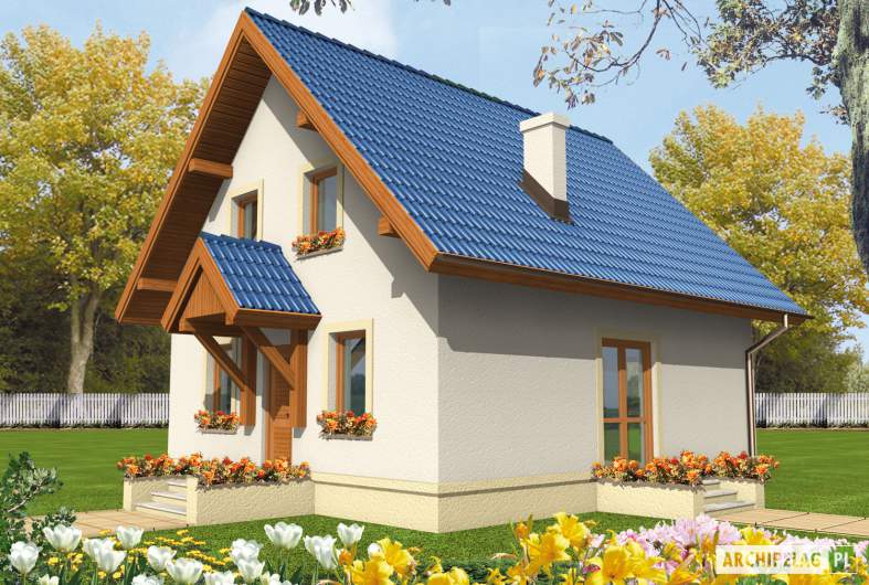 Projekt domu Dorotka - wizualizacja frontowa