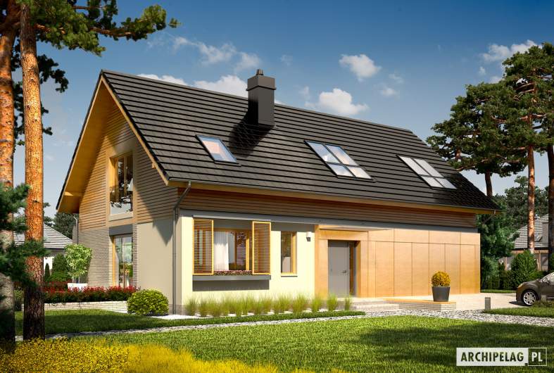 Projekt domu Benjamin II G2 ENERGO - Benjamin II G2 ENERGO wizualizacja frontowa