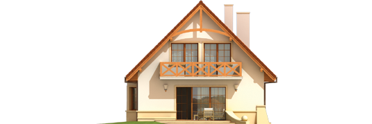 Vladimir - Projekt domu Wojtek - elewacja tylna