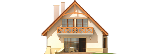 Vladimir - Projekt domu Wojtek - elewacja tylna