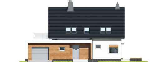 Lars G1 A - Projekty domów ARCHIPELAG - Lars G1 (wersja A) - elewacja frontowa